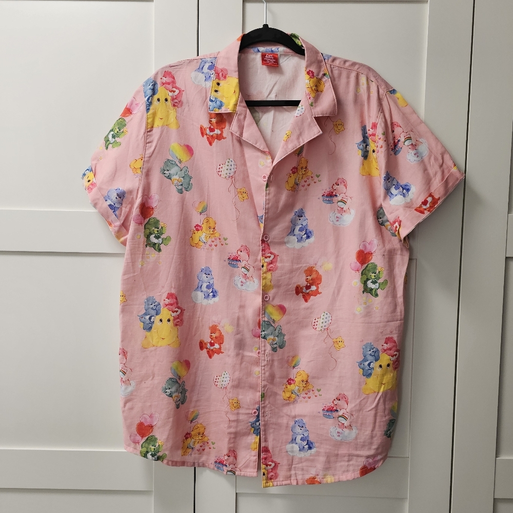 Cakeworthy Care Bears Camp Shirt - XL pink
